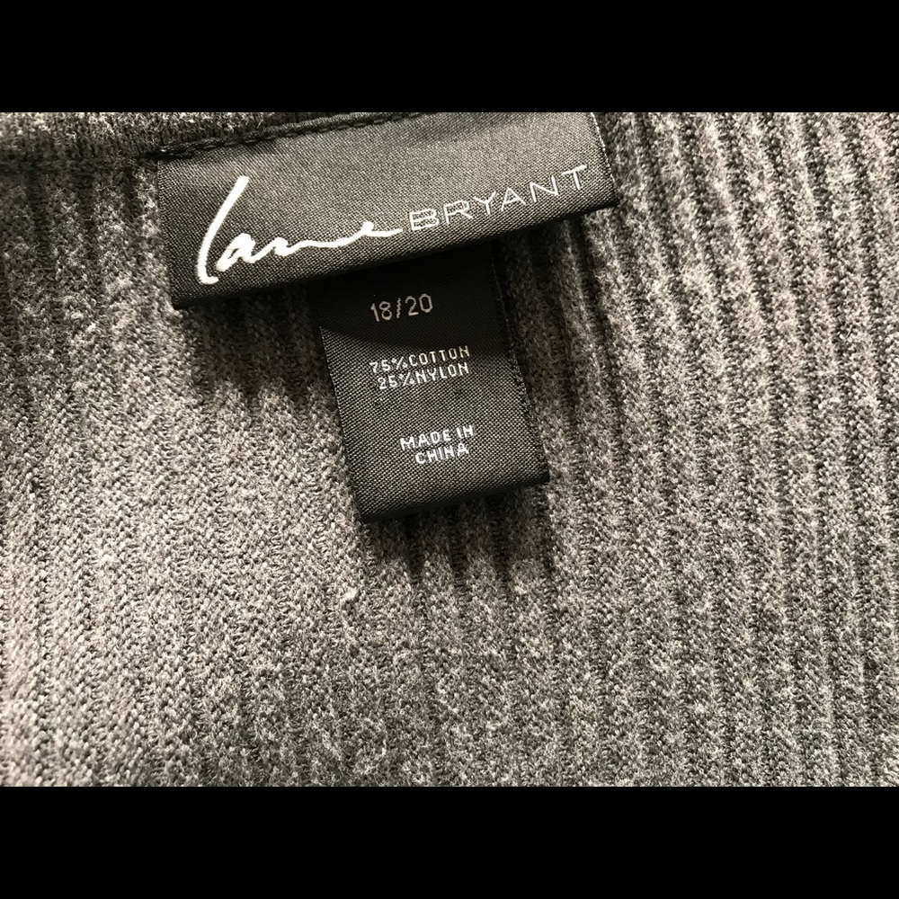 Plus size gray sweater dress.